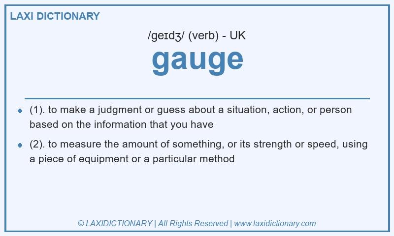 Definition gauge in British English