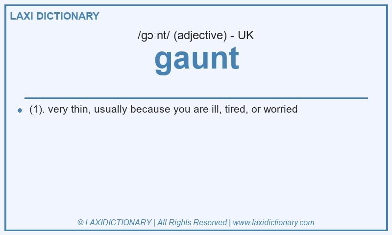 Definition gaunt in British English