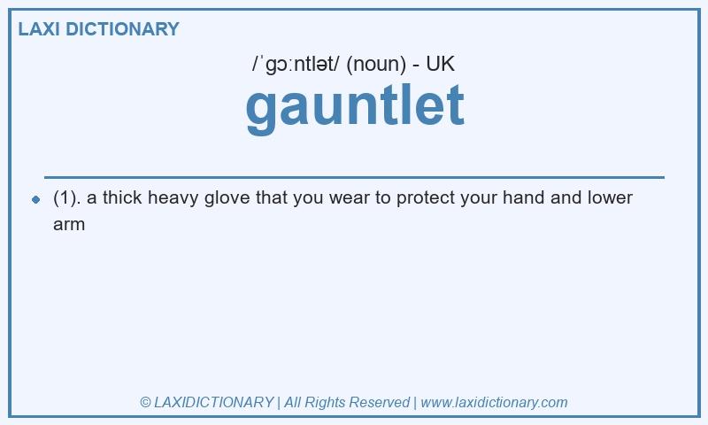 Definition gauntlet in British English