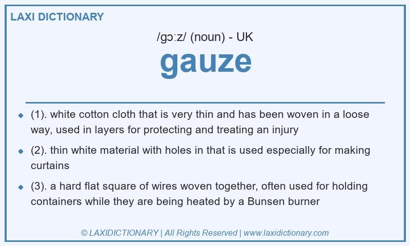 Definition gauze in British English