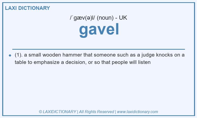 Definition gavel in British English
