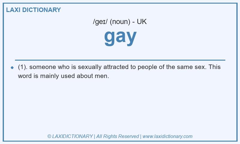 Definition gay in British English