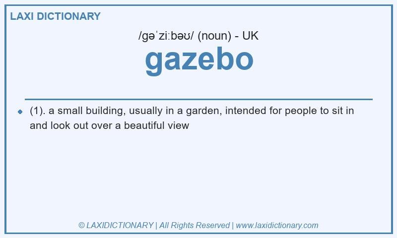 Definition gazebo in British English