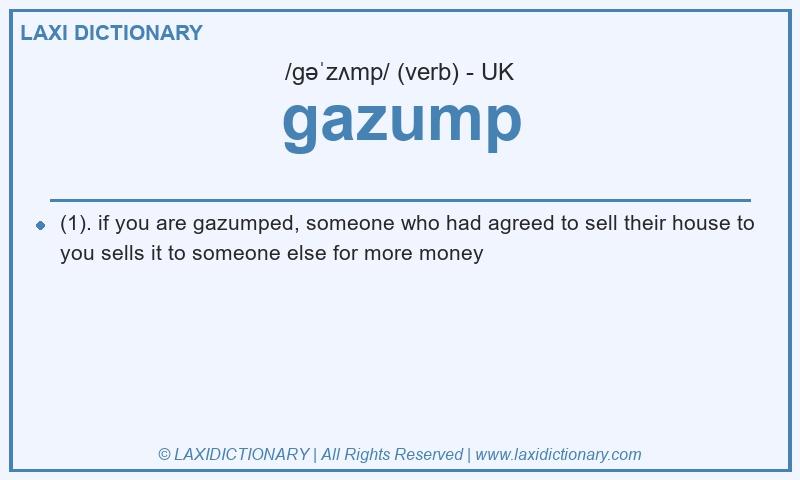 Definition gazump in British English
