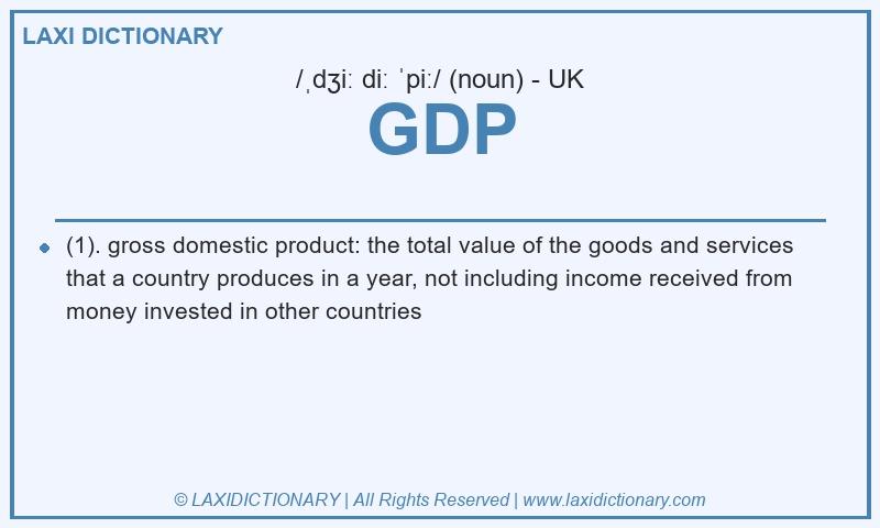 Definition GDP in British English