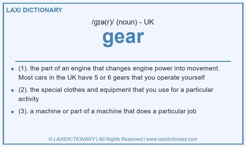 Definition gear in British English