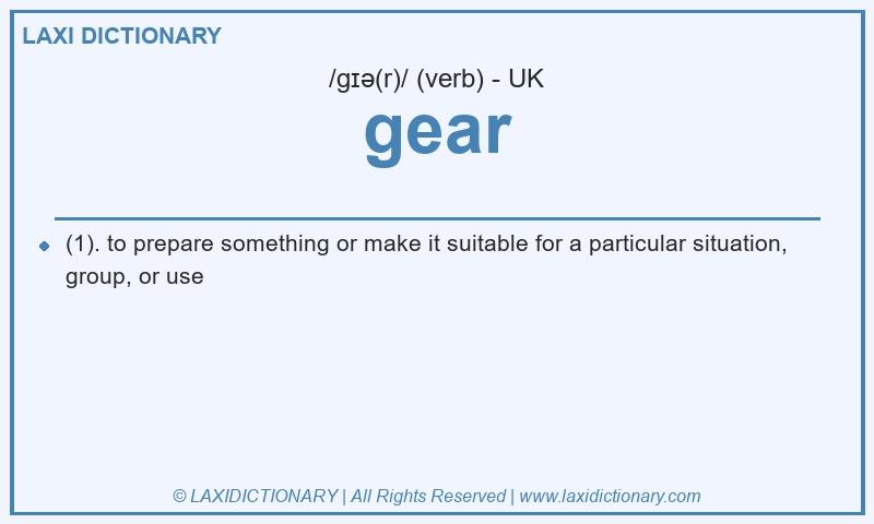Definition gear in British English