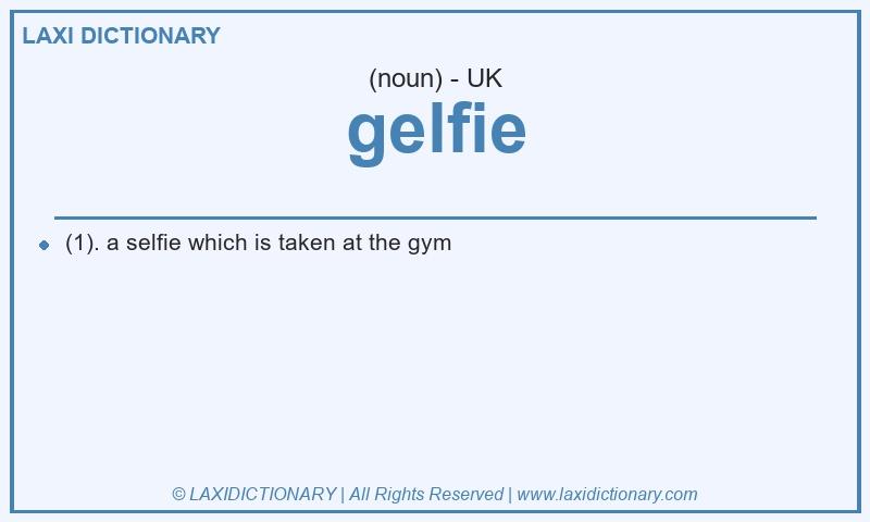 Definition gelfie in British English