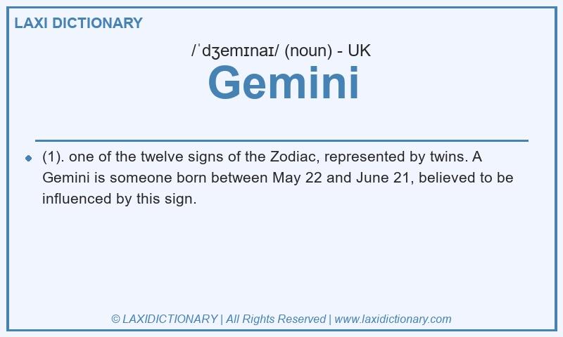 Definition Gemini in British English