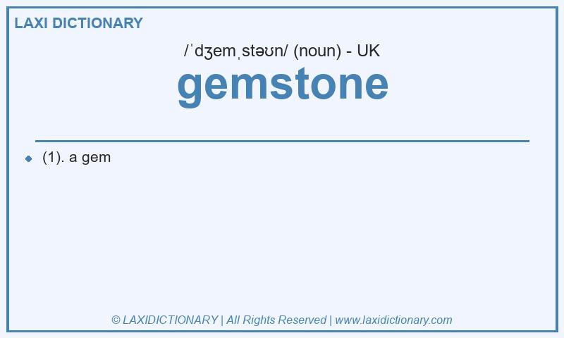 Definition gemstone in British English