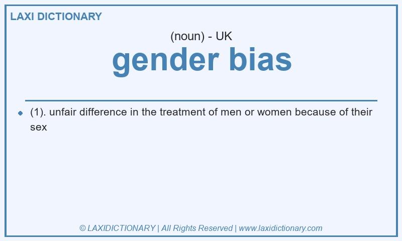 Definition gender bias in British English
