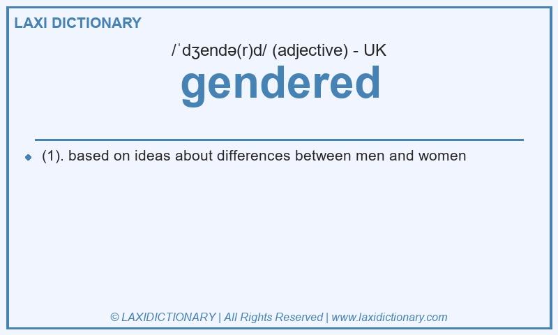 Definition gendered in British English