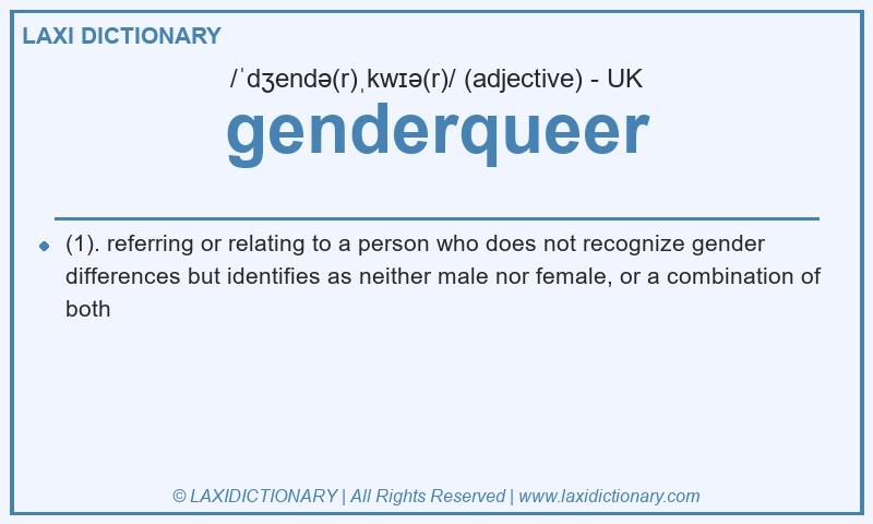 Definition genderqueer in British English