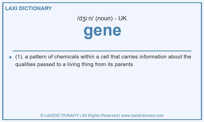 Definition gene in British English