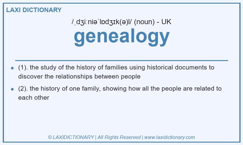 Definition genealogy in British English