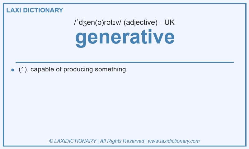 Definition generative in British English