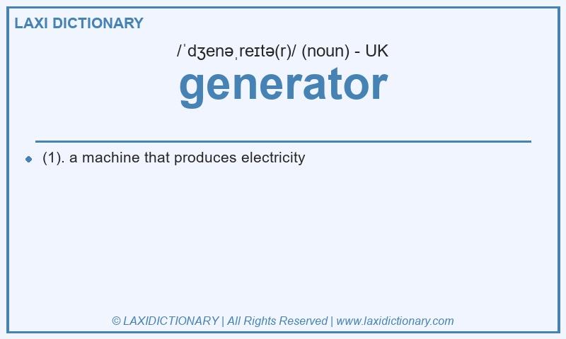 Definition generator in British English