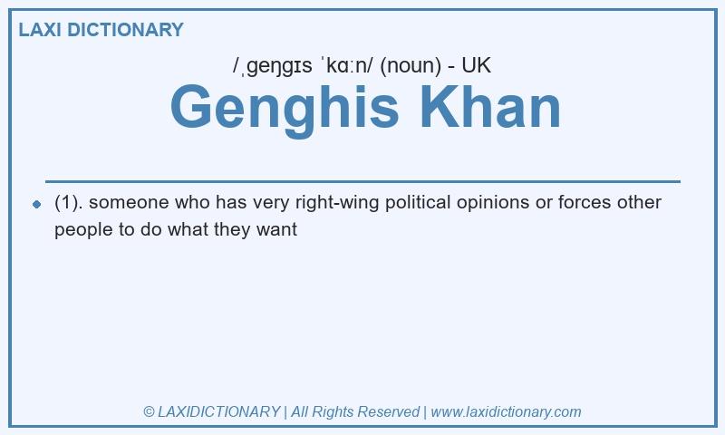 Definition Genghis Khan in British English