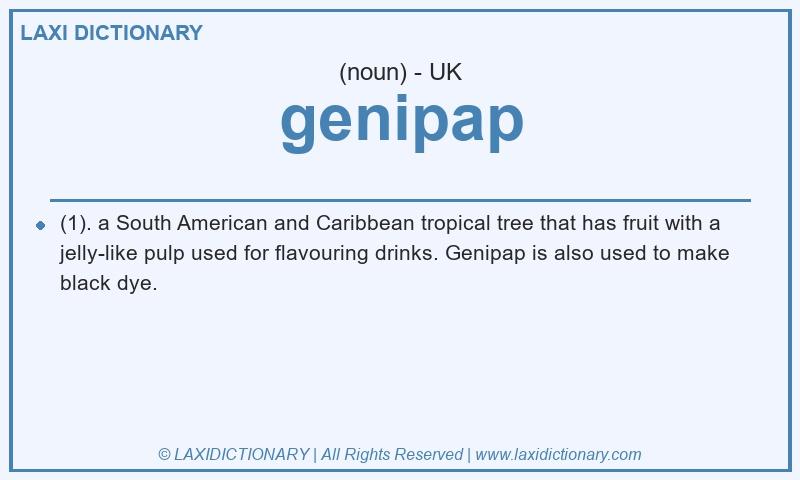 Definition genipap in British English