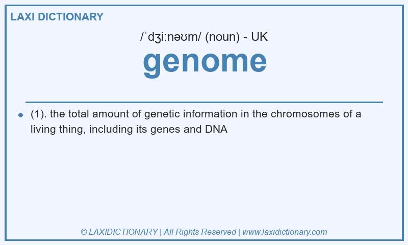 Definition genome in British English