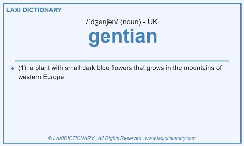 Definition gentian in British English