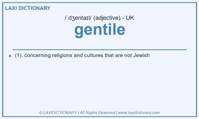 Definition gentile in British English