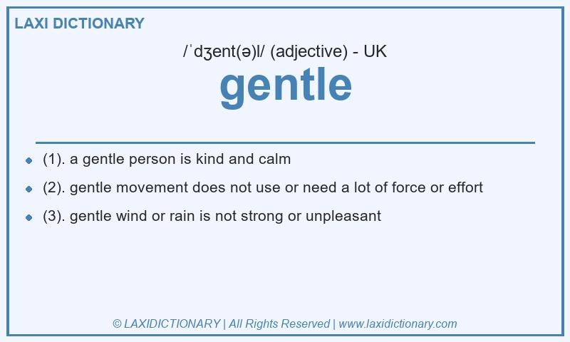 Definition gentle in British English