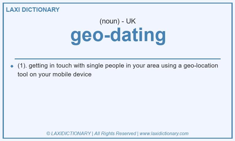 Definition geo-dating in British English