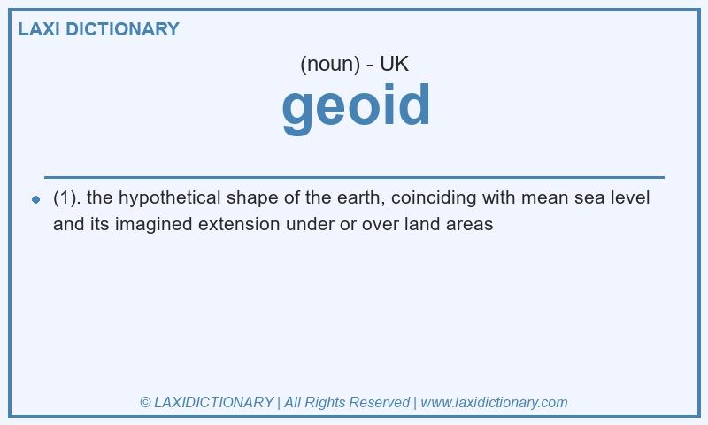 Definition geoid in British English