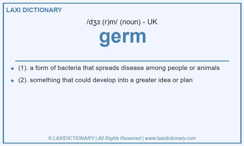 Definition germ in British English