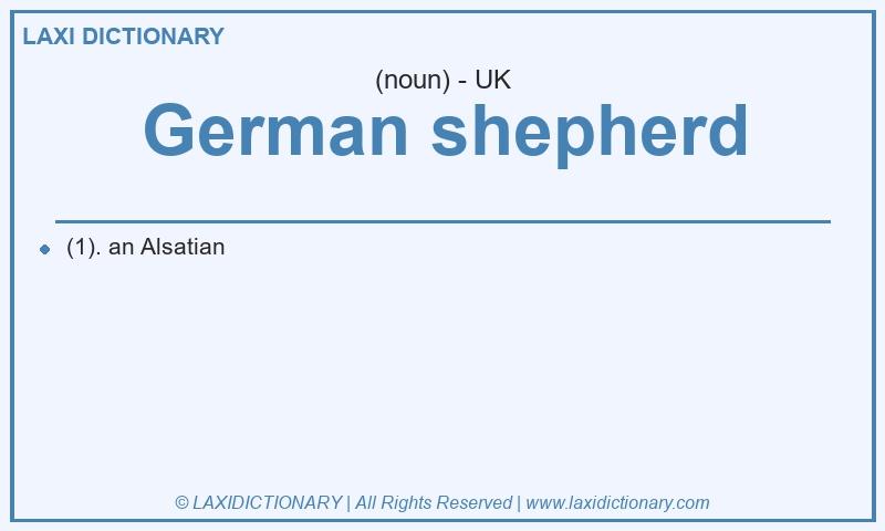 Definition German shepherd in British English