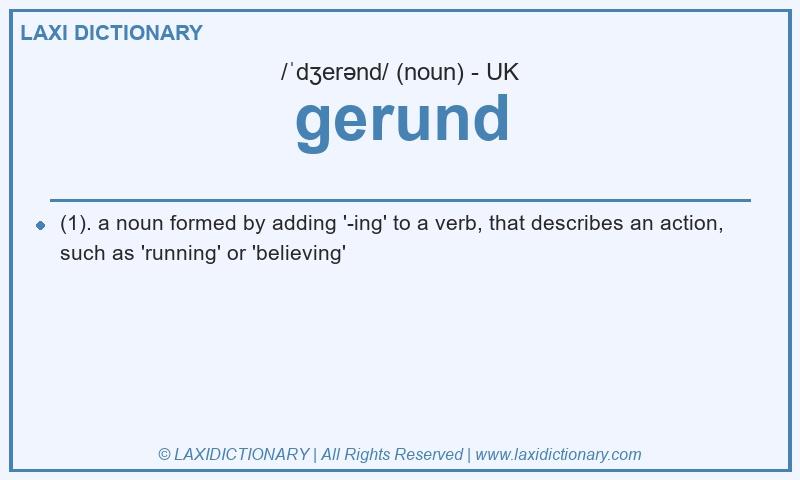 Definition gerund in British English