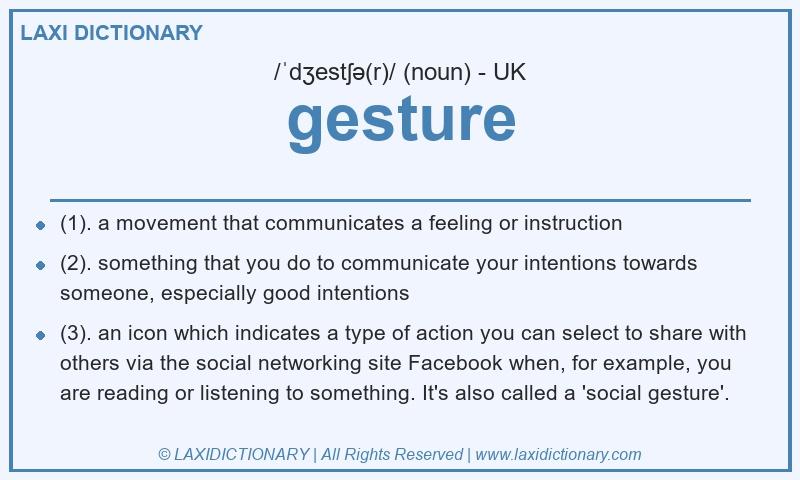Definition gesture in British English