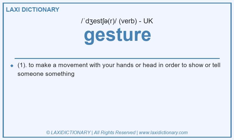 Definition gesture in British English