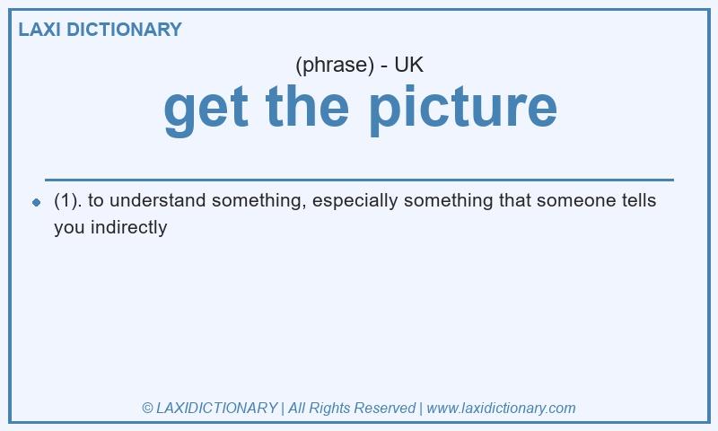 Definition get the picture in British English