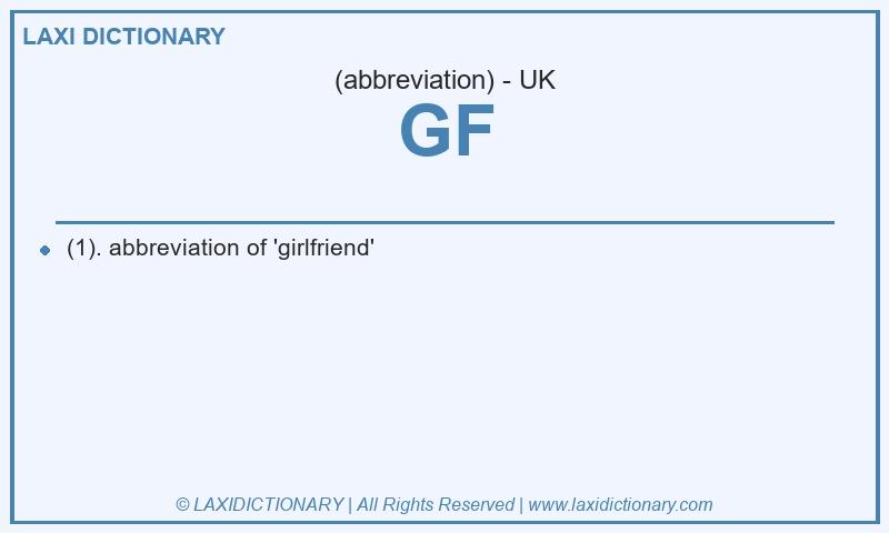 Definition GF in British English