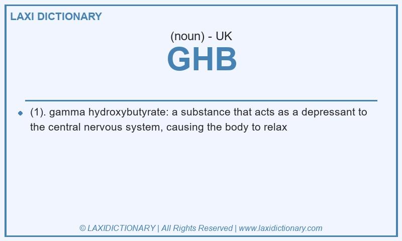 Definition GHB in British English