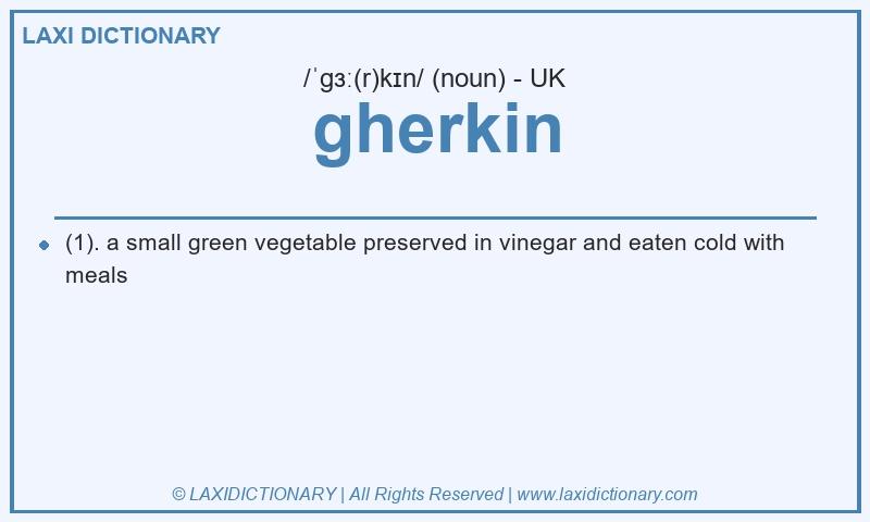 Definition gherkin in British English