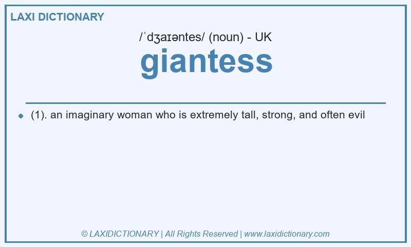 Definition giantess in British English