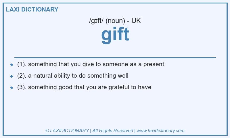 Definition gift in British English