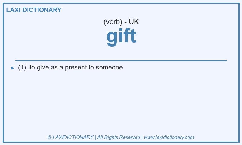 Definition gift in British English