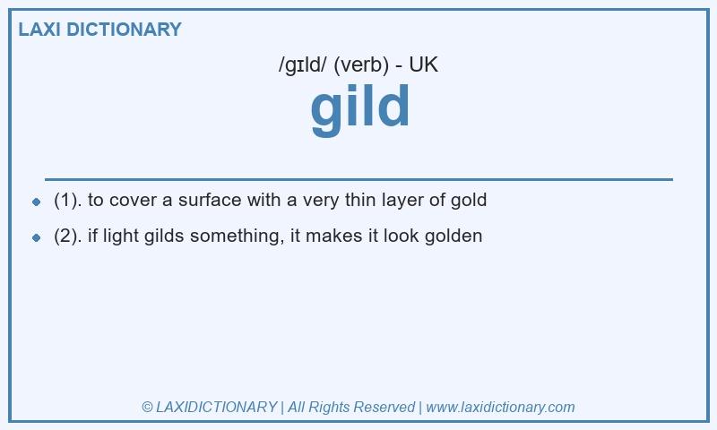 Definition gild in British English