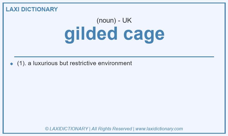Definition gilded cage in British English