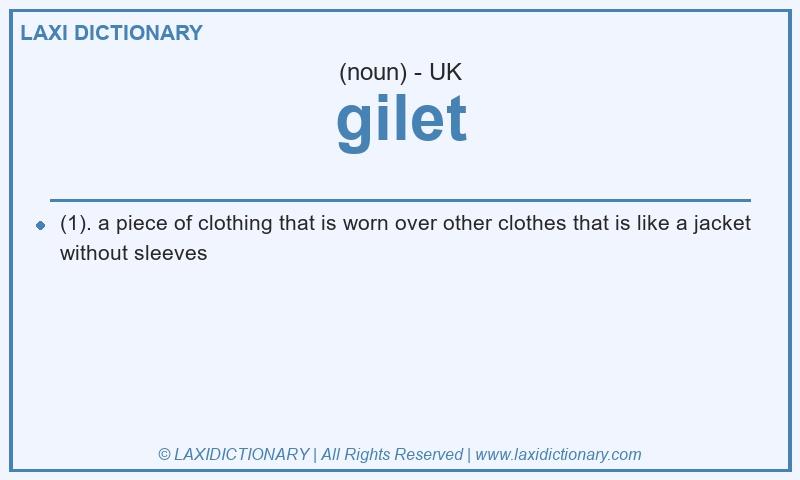 Definition gilet in British English