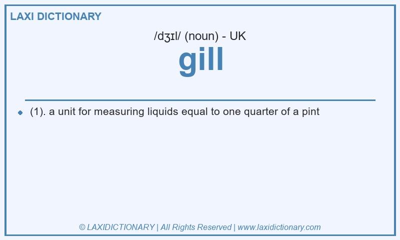 Definition gill in British English
