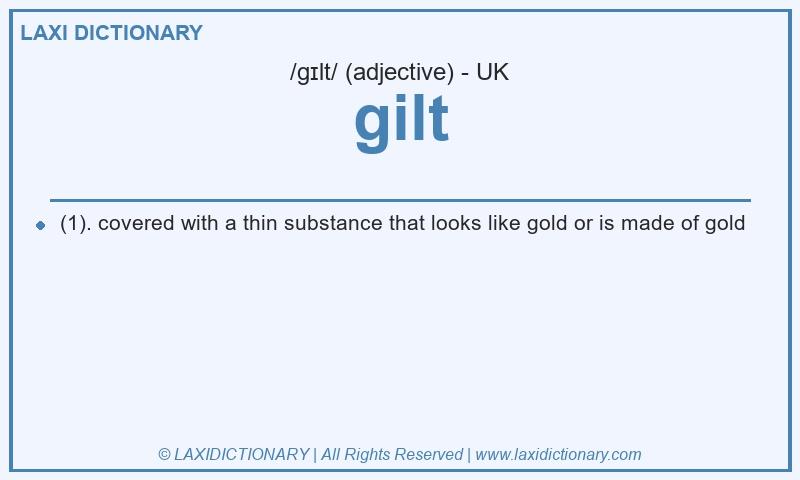 Definition gilt in British English