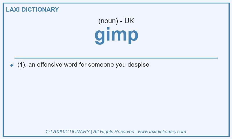 Definition gimp in British English