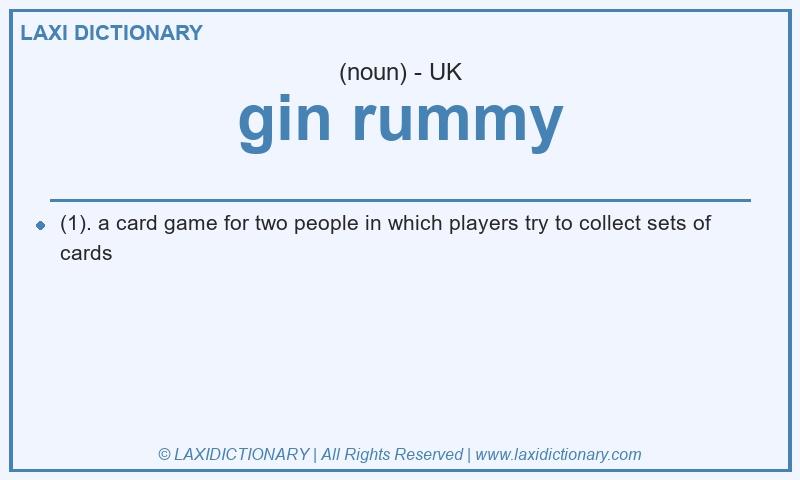 Definition gin rummy in British English
