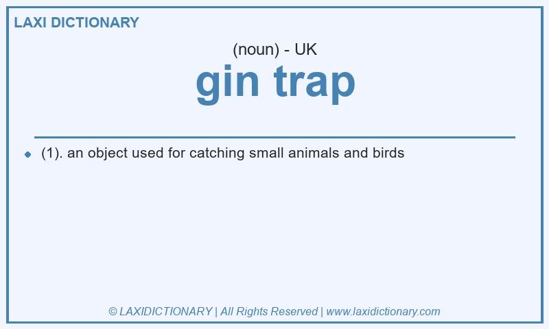 Definition gin trap in British English