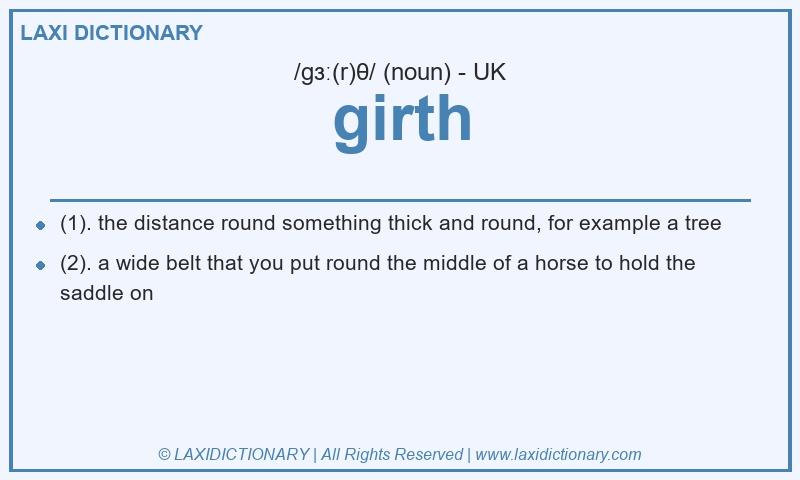 Definition girth in British English